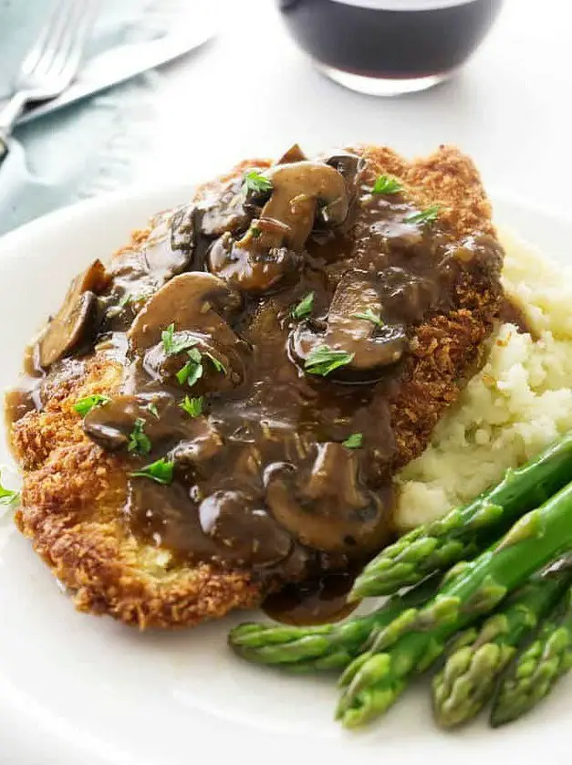 Jäeger Schnitzel and Mushroom Sauce