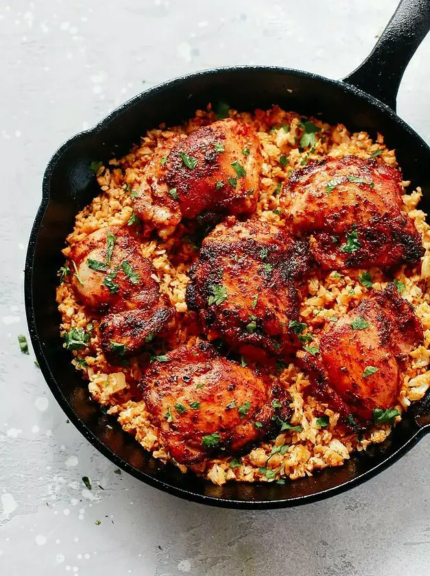 Spicy Chicken with Cauliflower Rice