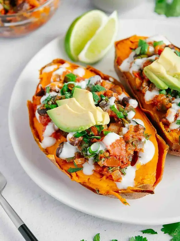 Vegan Mexican Stuffed Sweet Potatoes