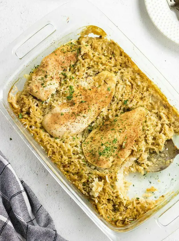 No Peek Chicken and Rice Casserole