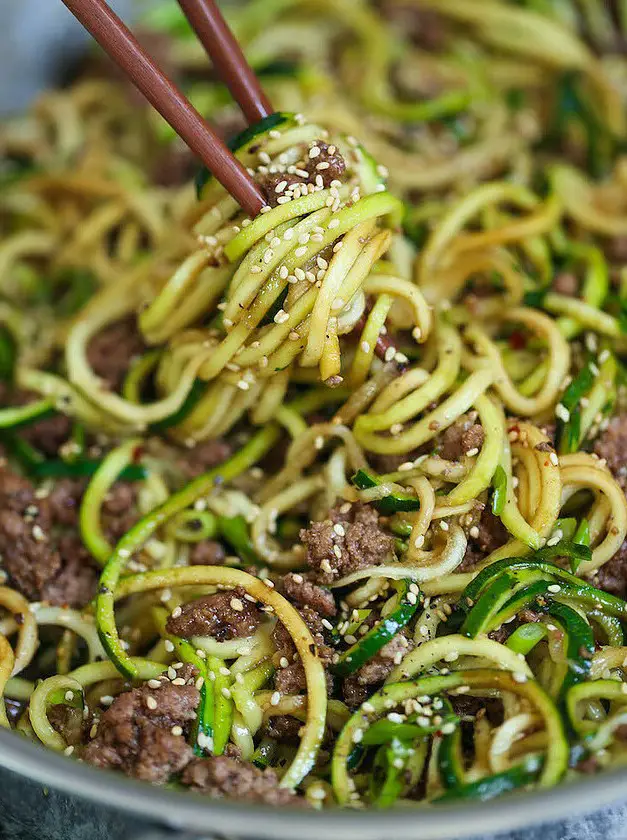 Korean Beef Zucchini Noodles