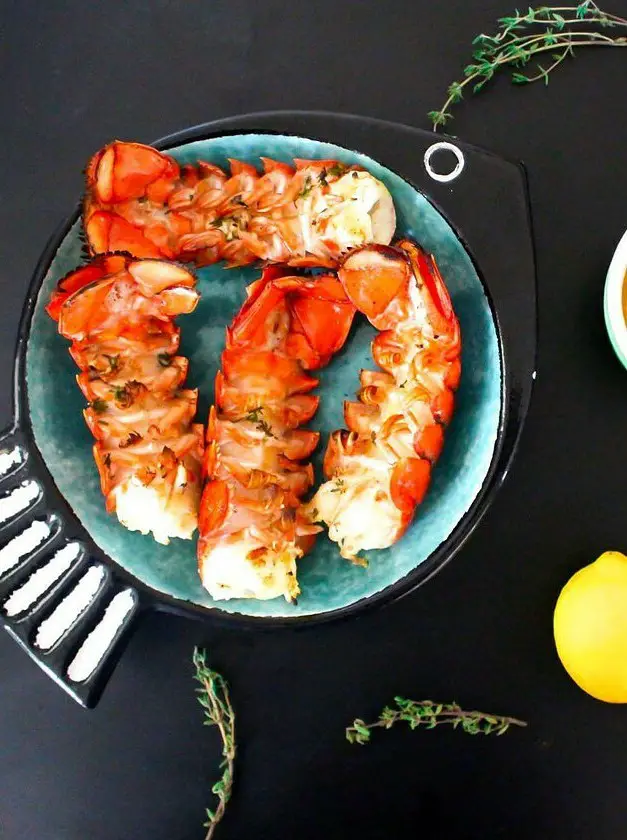 Lemon Butter Grilled Lobster Tails