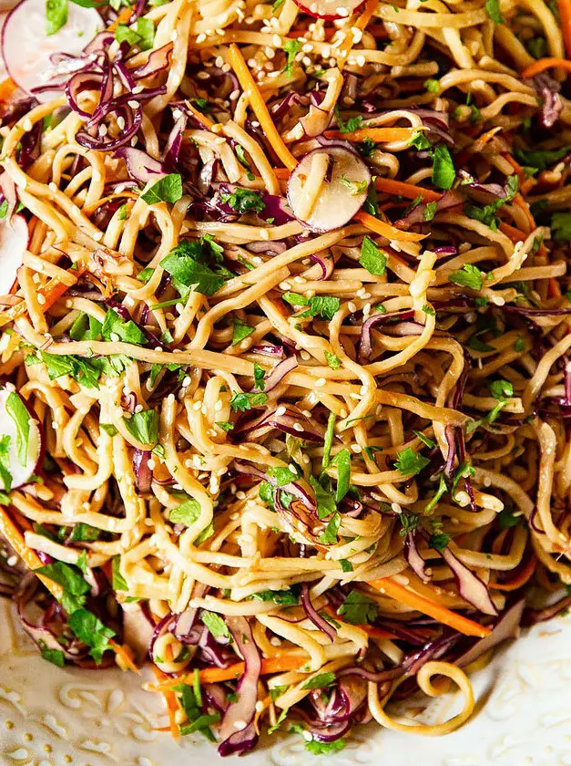 Asian Noodle Salad in Peanut Dressing