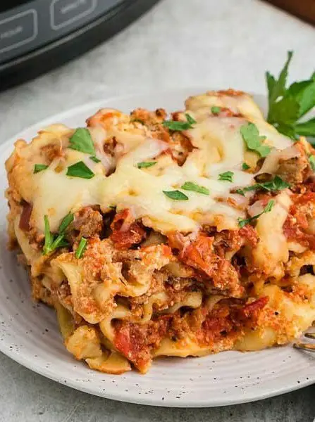 Crock Pot Ground Turkey Lasagna