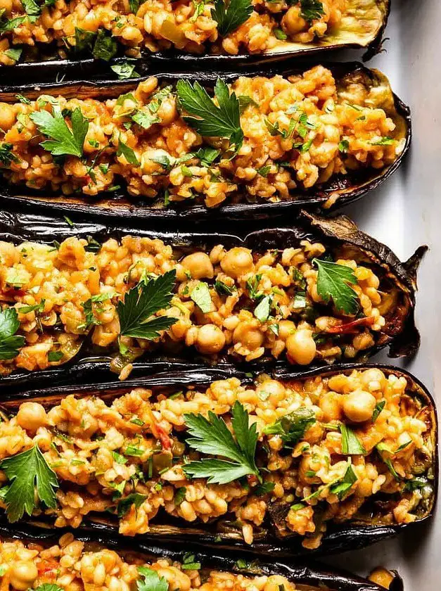 Vegetarian Stuffed Eggplant