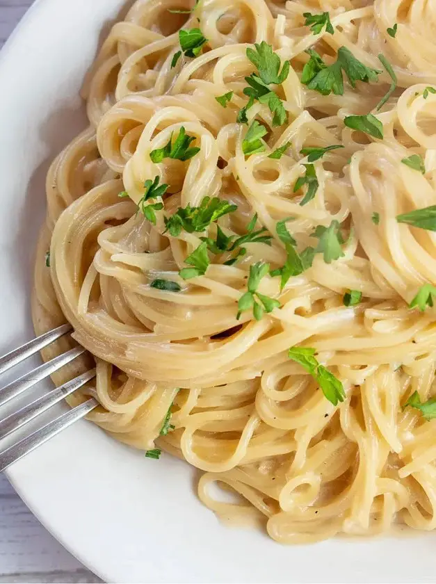 Garlic Parmesan Angel Hair Pasta