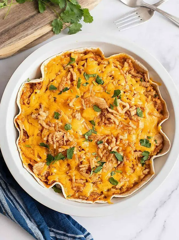 Microwave Chicken Tortilla Casserole