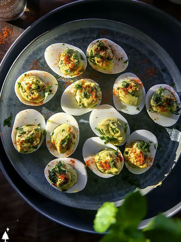 Keto Avocado Deviled Eggs