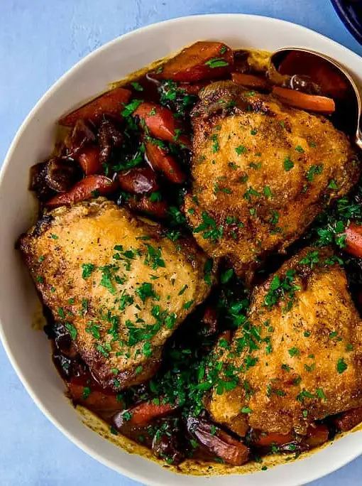 Chicken with Dates, Red Wine and Saffron