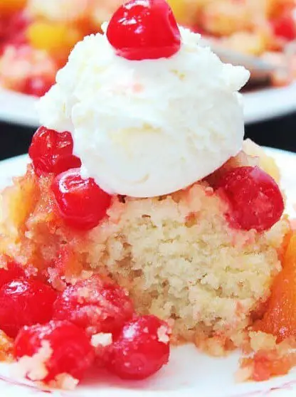 Slow Cooker Cherry Pineapple Dump Cake