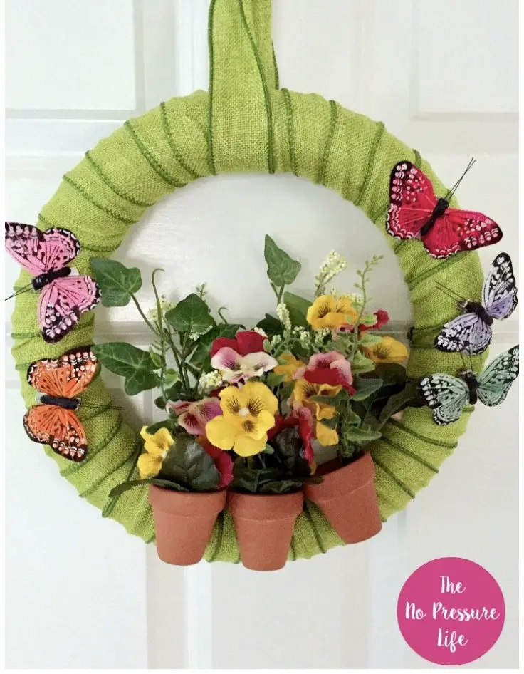 GARDEN BUTTERFLY WREATH