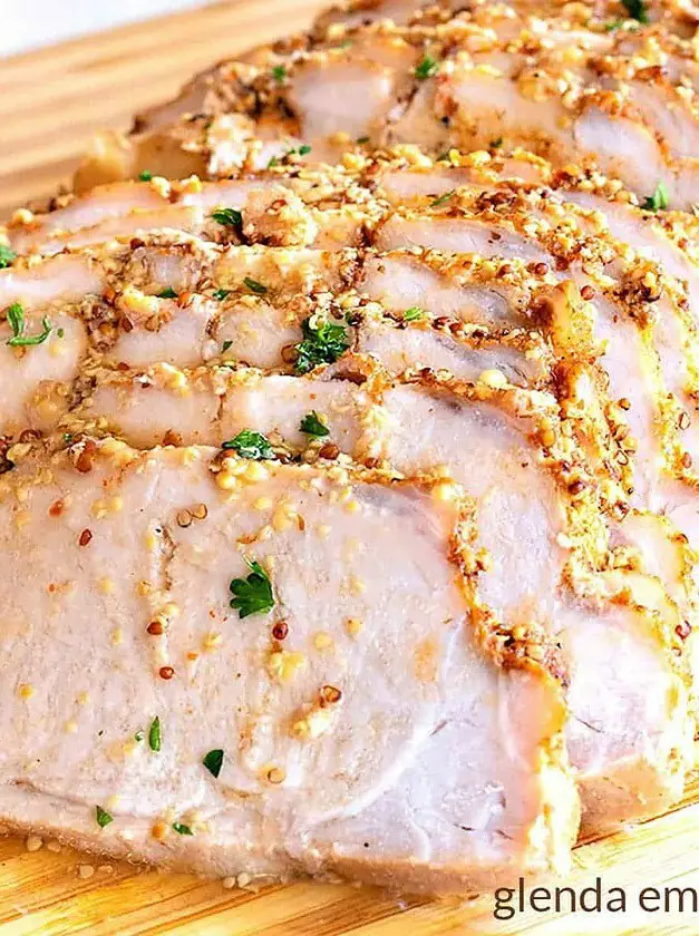 Slow Cooker Maple Mustard Pork Loin