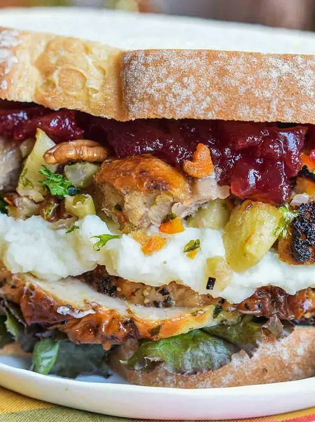 Thanksgiving Leftovers Sandwich