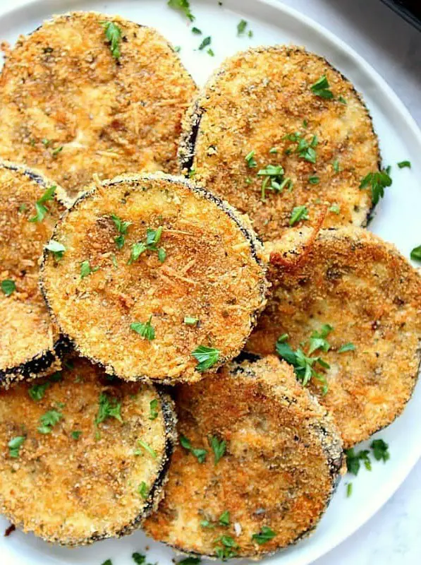 Garlic Parmesan Baked Eggplant