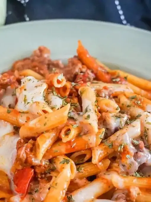 Ground Beef and Penne Pasta Bolognese