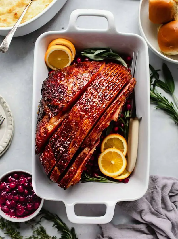 Brown Sugar Mustard Glazed Ham