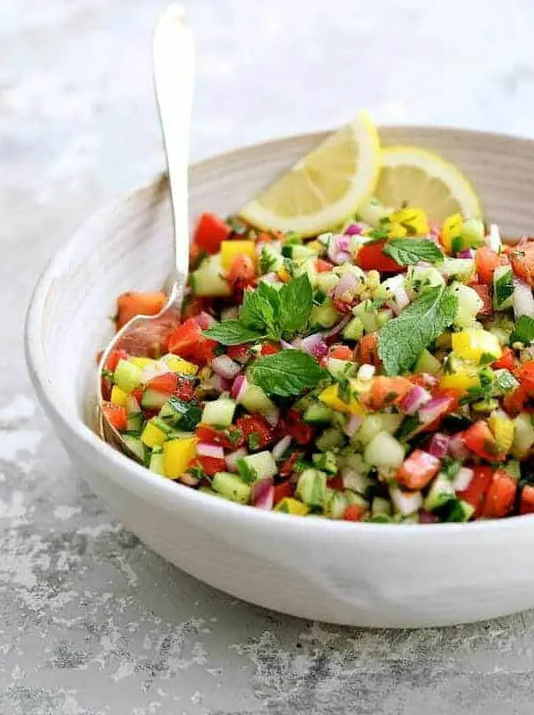 Middle Eastern Chopped Vegetable Salad