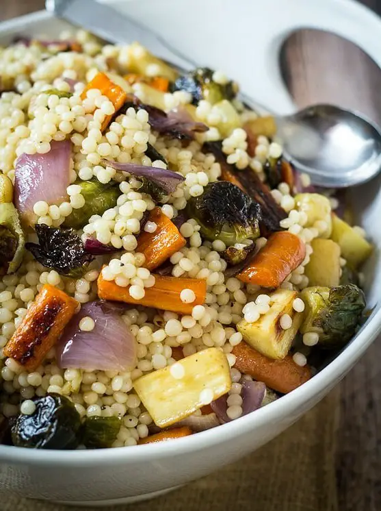 Warm Israeli Couscous and Roasted Vegetable Salad