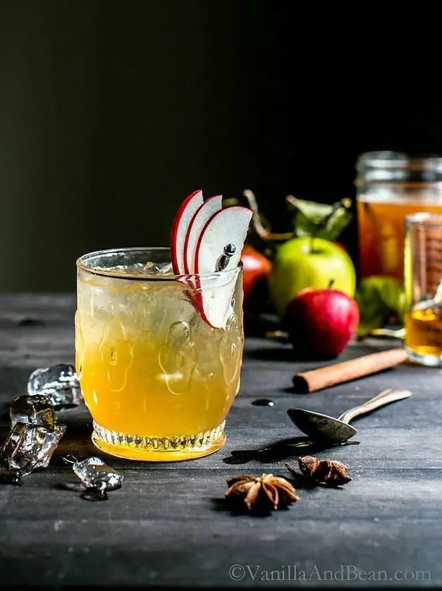 Bourbon Apple Cider Shrub Cocktail