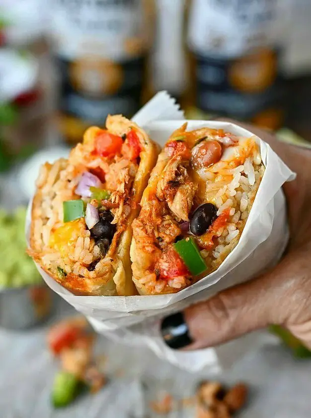 Slow Cooker Cheesy Chicken Burrito