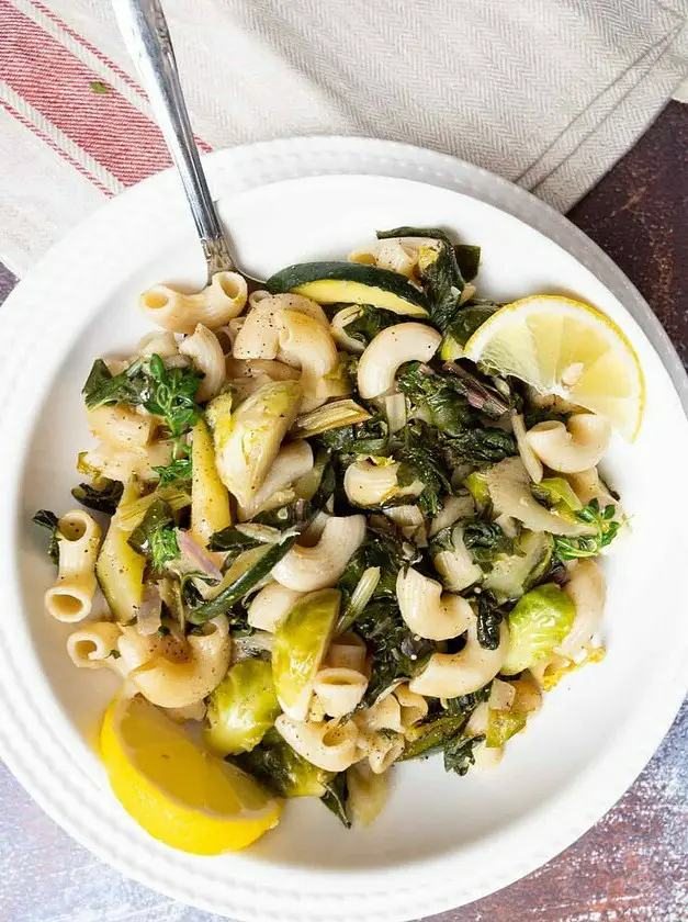 Fall Vegetable Pasta in Lemony Butter Sauce