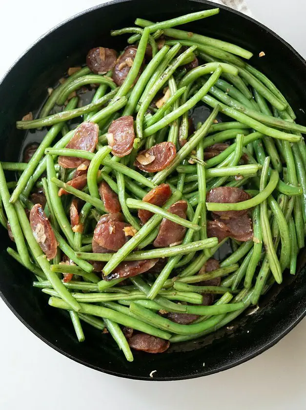 Chinese Sausage and Green Beans