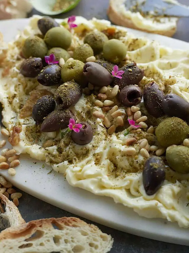 Butter Board with Olives and Roasted Garlic