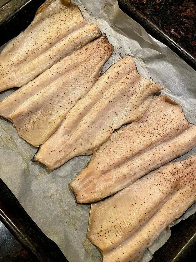 Baked Rainbow Trout Fish Fillets