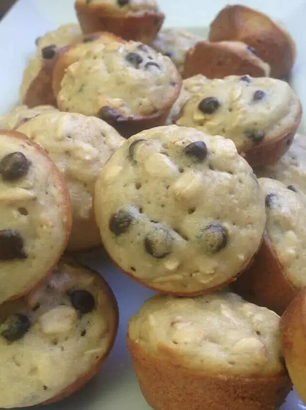 Mini Oatmeal Chocolate Chip Muffins