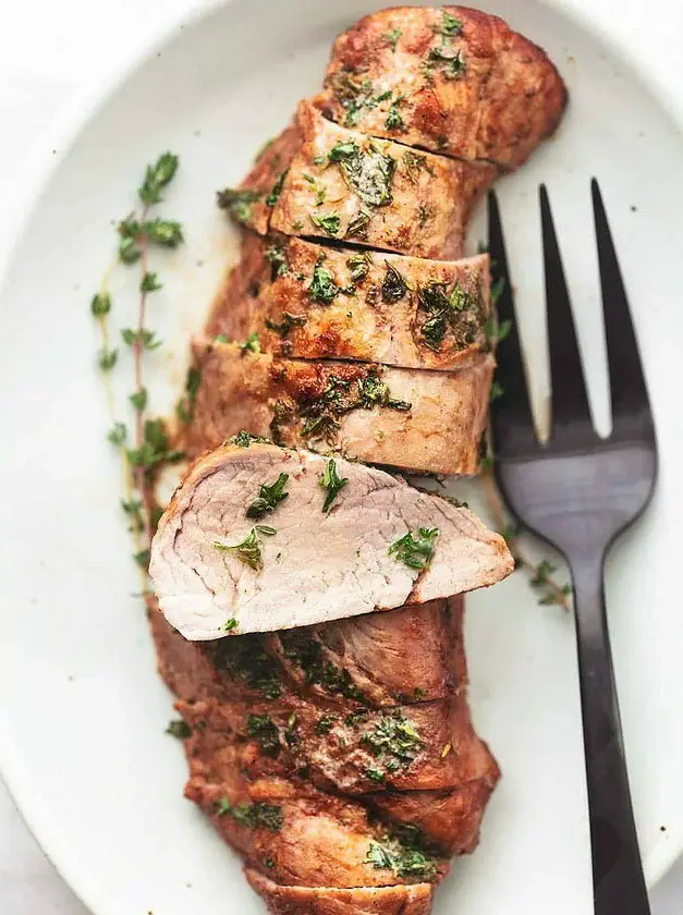 Garlic Butter Roasted Pork Tenderloin