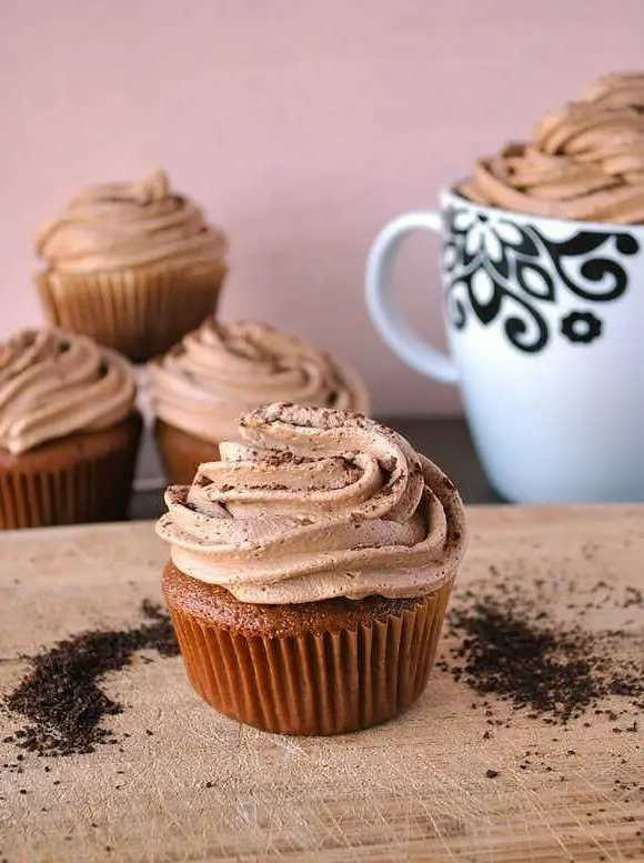 Coffee Cupcakes with Mocha Buttercream Frosting