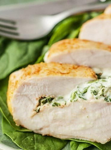 Skinny Spinach Stuffed Chicken Breast