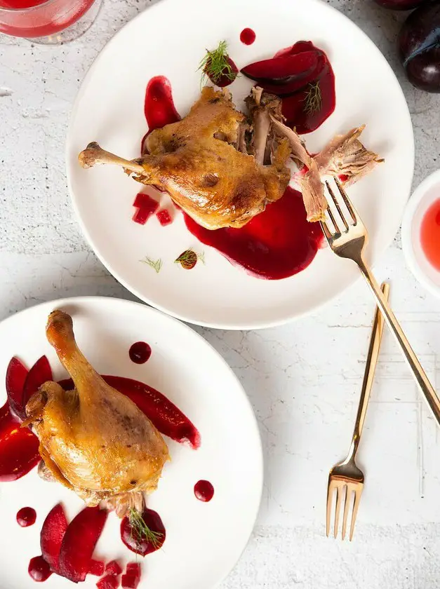 Crockpot Duck Confit with Plum Sauce