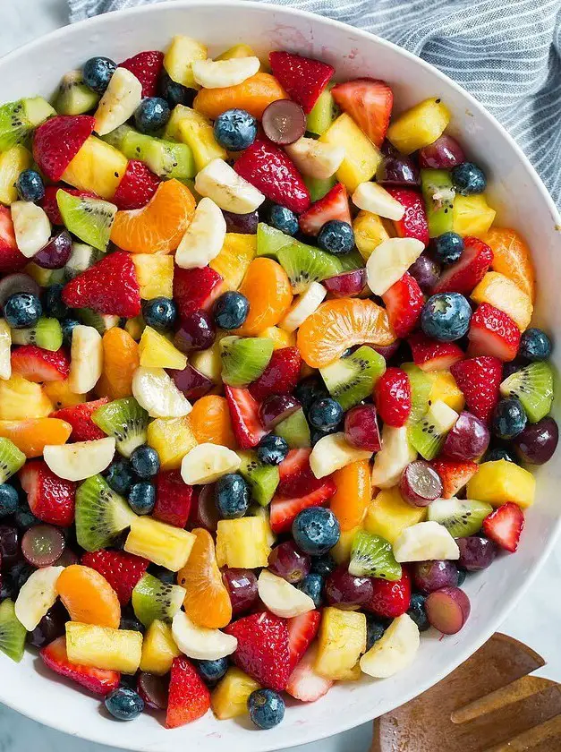 Honey Lime Rainbow Fruit Salad