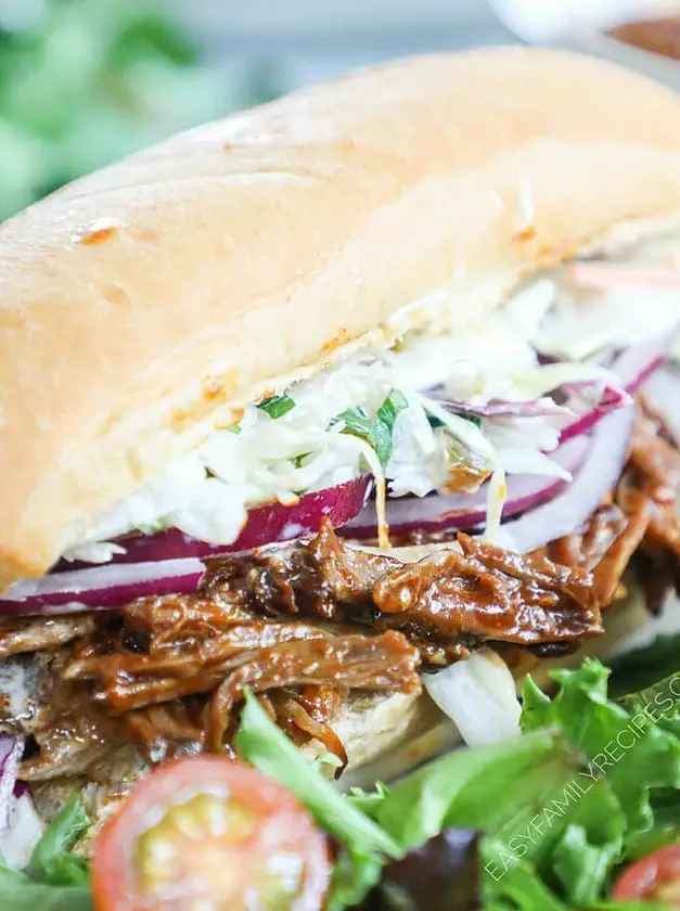 Chopped Brisket Sandwich with Jalapeno Slaw