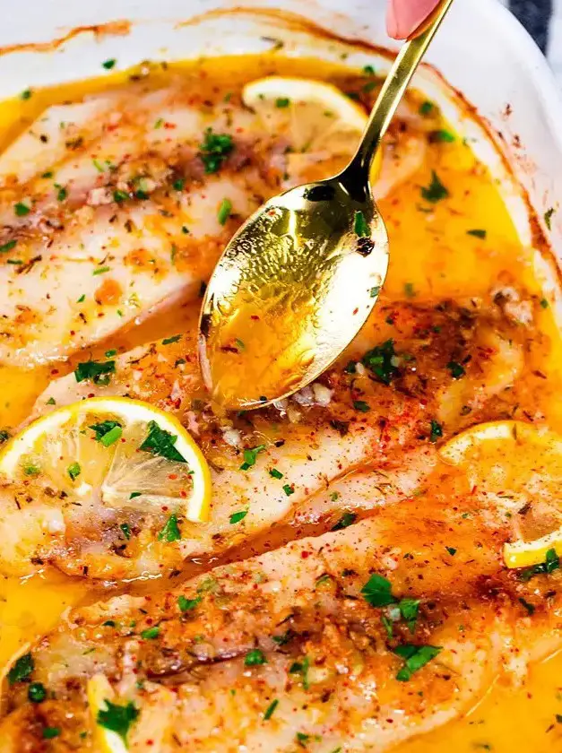 Oven Baked Garlic Butter Lemon Tilapia