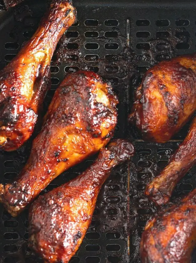 Sticky BBQ Air Fryer Chicken Legs