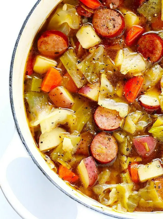 Cabbage, Sausage and Potato Soup