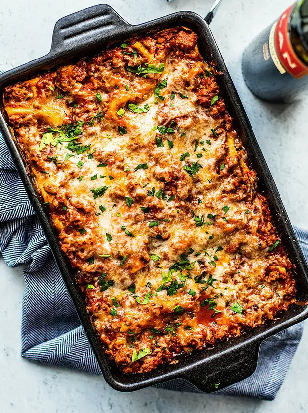 Homemade Lasagna with Ground Turkey Meat Sauce