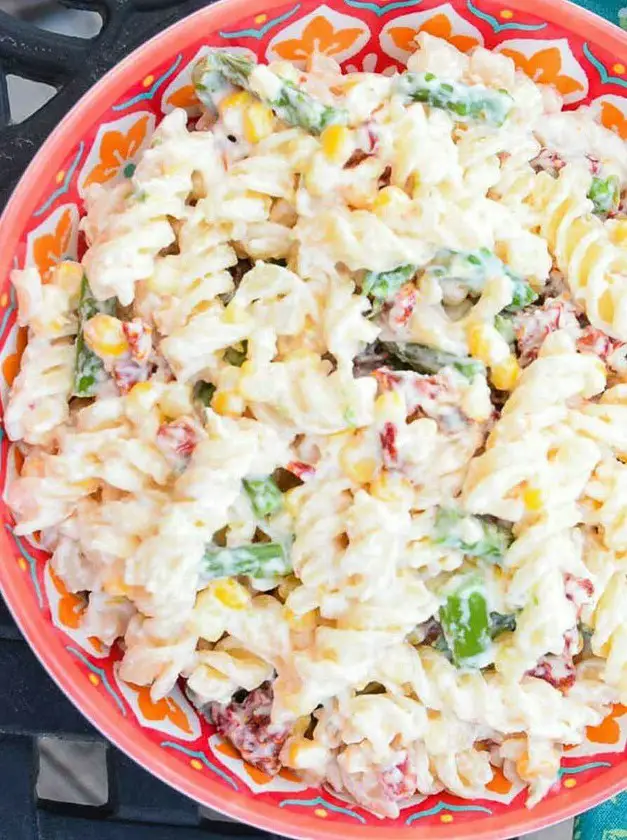 Pasta Salad with Creamy Parmesan Dressing