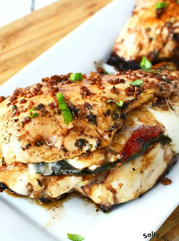 Caprese Chicken Breasts with Balsamic Glaze