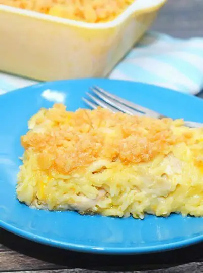 Microwave Chicken Casserole with Ritz Crackers