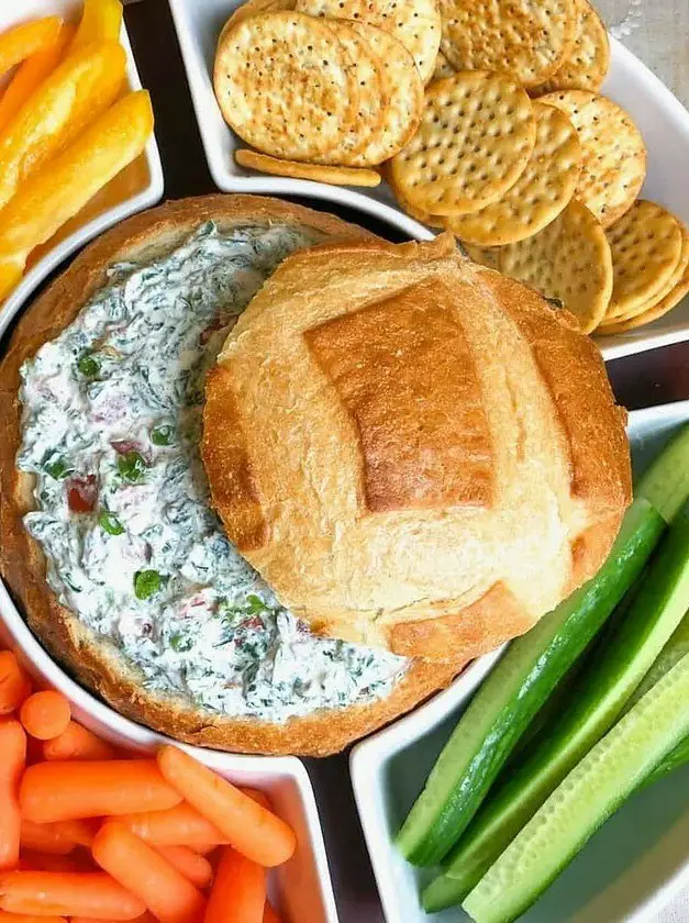 COLD Spinach Dip with Cream Cheese