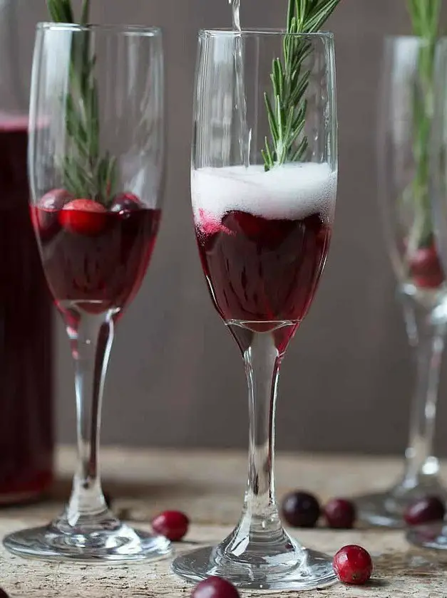 Cranberry Ginger Prosecco Cocktails