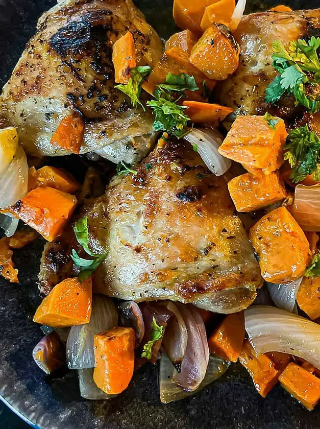 Oven Roasted Sheet Pan Chicken Thighs