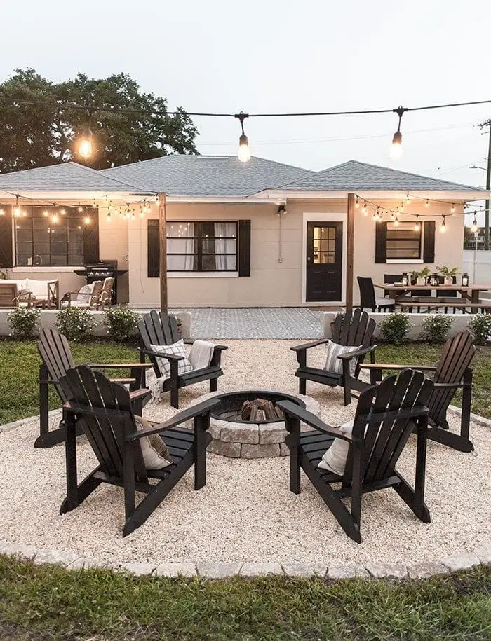 CHAIRS AND FIRE PIT