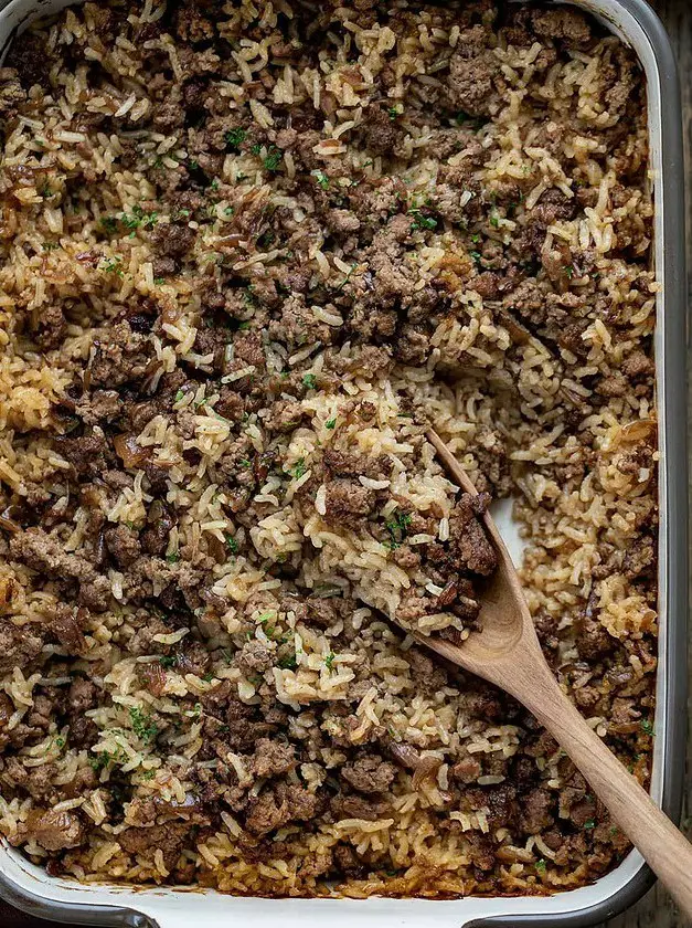 Easy Hamburger Rice Casserole