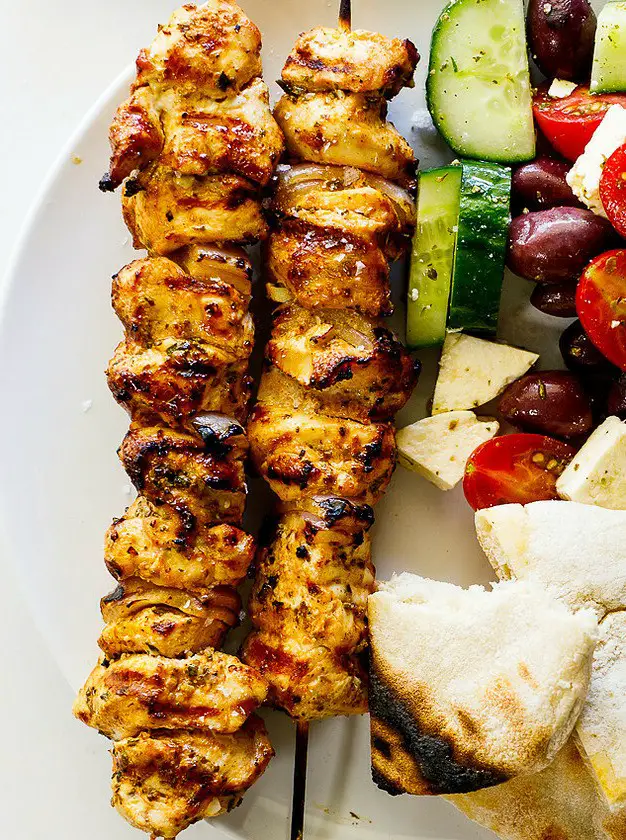 Greek Grilled Chicken Skewers