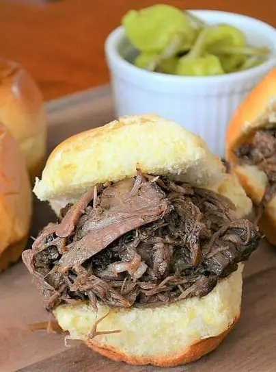 Slow Cooker Beef and Beer Sliders