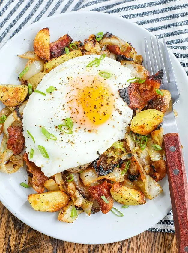 Fried Cabbage Breakfast Skillet